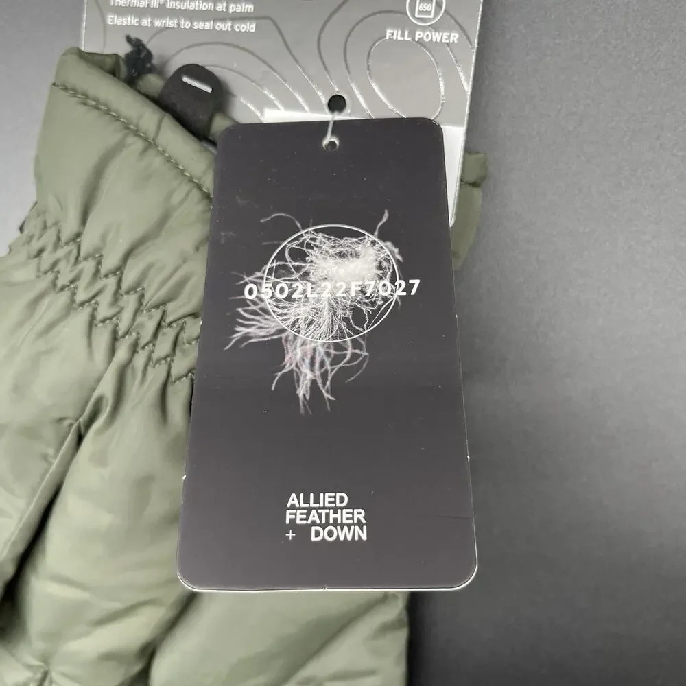 NWT Eddie Bauer Women's Lodge Down Gloves Green - Size Small